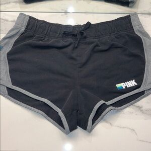 PINK Victoria's Secret Black Shorts with Gray Trim